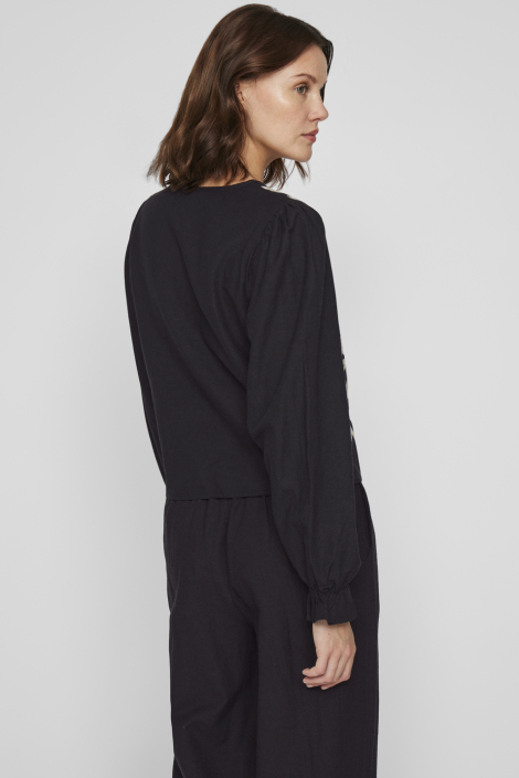 Vila zwarte dames blouse