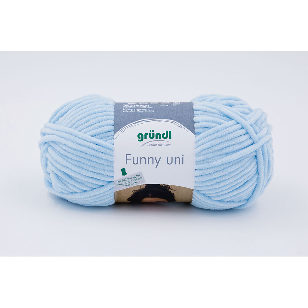 Pelote de laine FUNNY bleu 100g