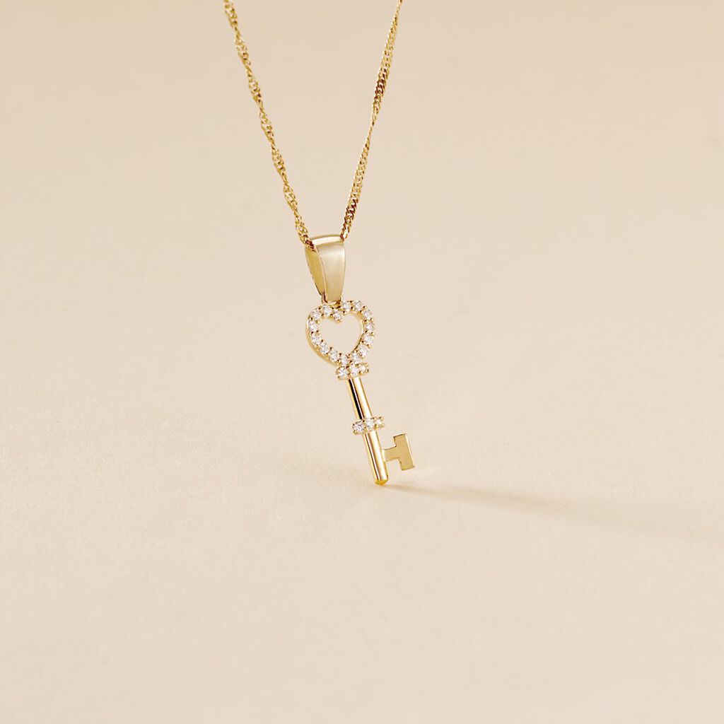 Pendentif Gatiane Or Jaune Oxyde De Zirconium