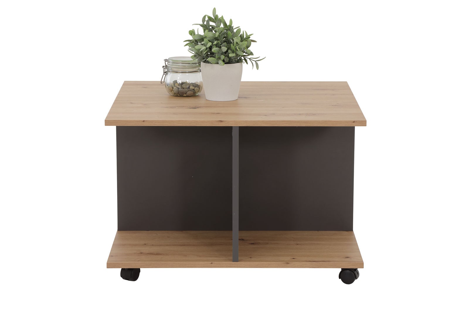 Couchtisch Bryan 68x40x68 Eiche Artisan/anthrazit
