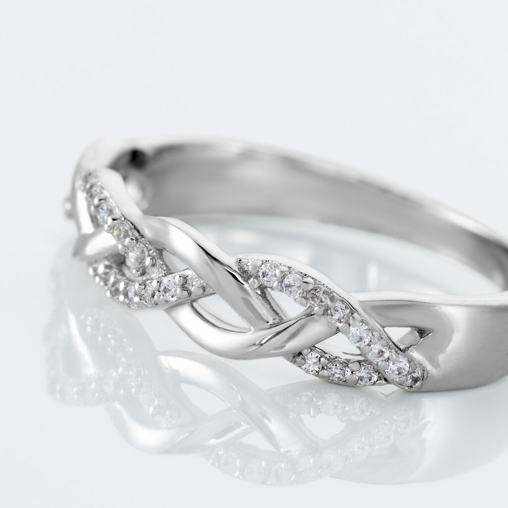 Bague Argent Blanc Cyriaca Oxydes De Zirconium