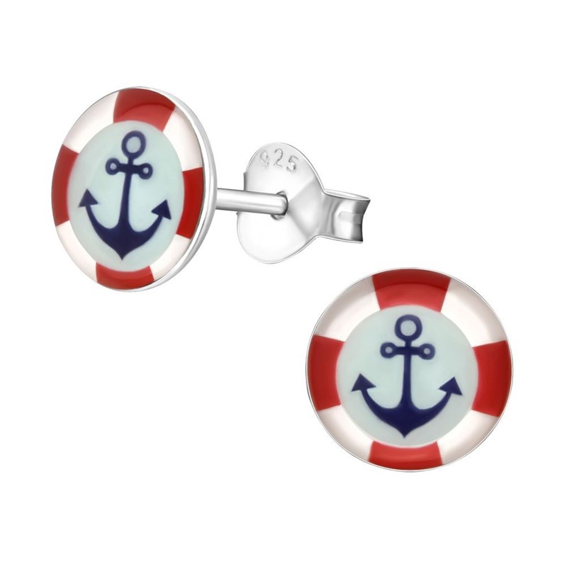 Boucle d'oreille marin en argent 925/1000