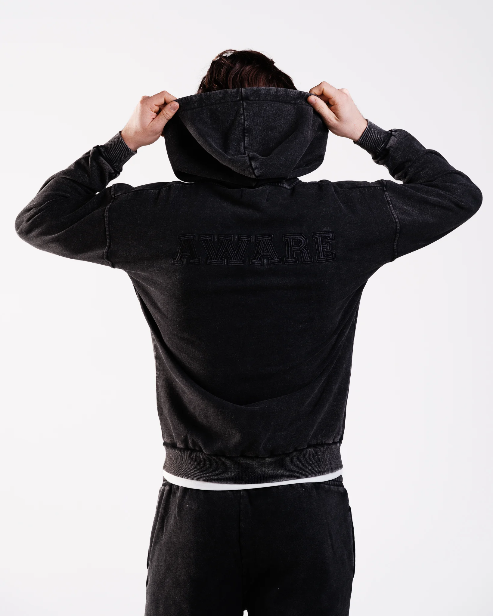 AWARE Hoodie Washed Black