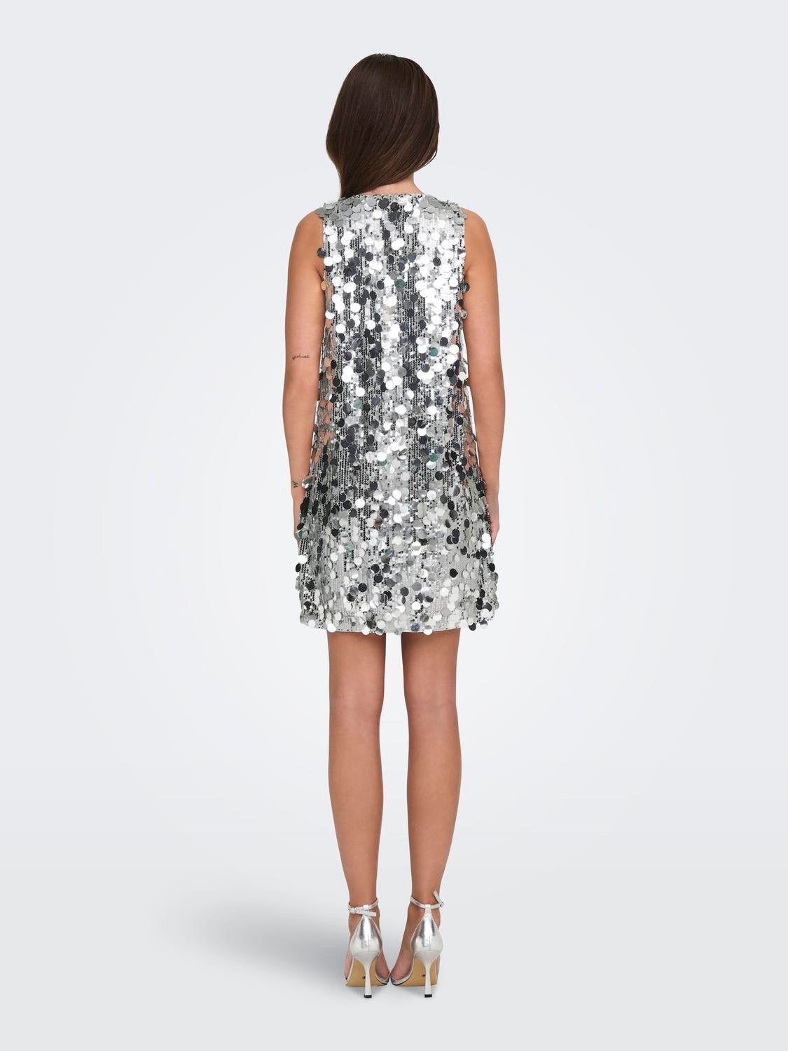 JDYCLAIRE Kurzes Kleid Silver