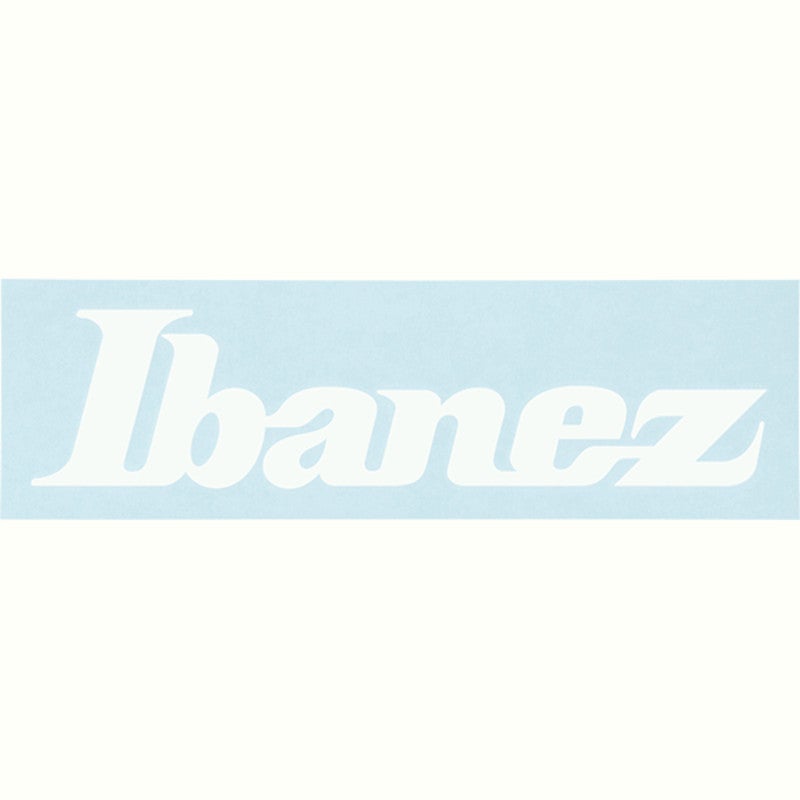 Ibanez ILS1-WH logo sticker wit op transparant 230 x 56 mm