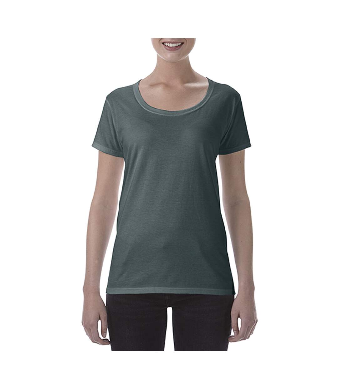 Gildan - T-shirt à col rond - Femme (Gris chiné) - UTBC3717