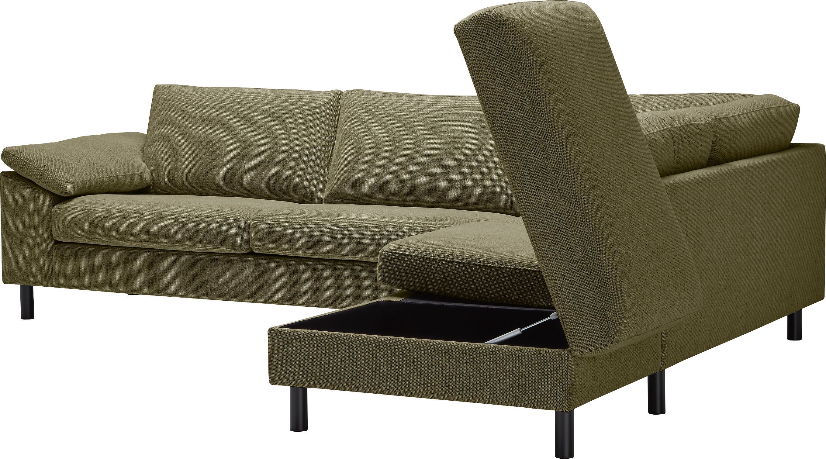 DIENER Ecksofa - Grün / B: 277.0 cm x T: 225.0 cm x H: 81.0 cm