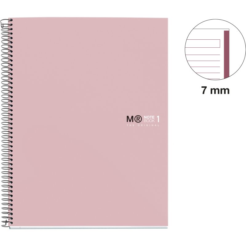 Notebook The Original, Couverture rigide, A4, lignes horizontales, 80 feuilles de 1 couleur, Miquelrius, Sable.