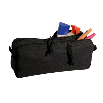 Trousse rectangulaire School 2 compartiments - noir - Carpentras