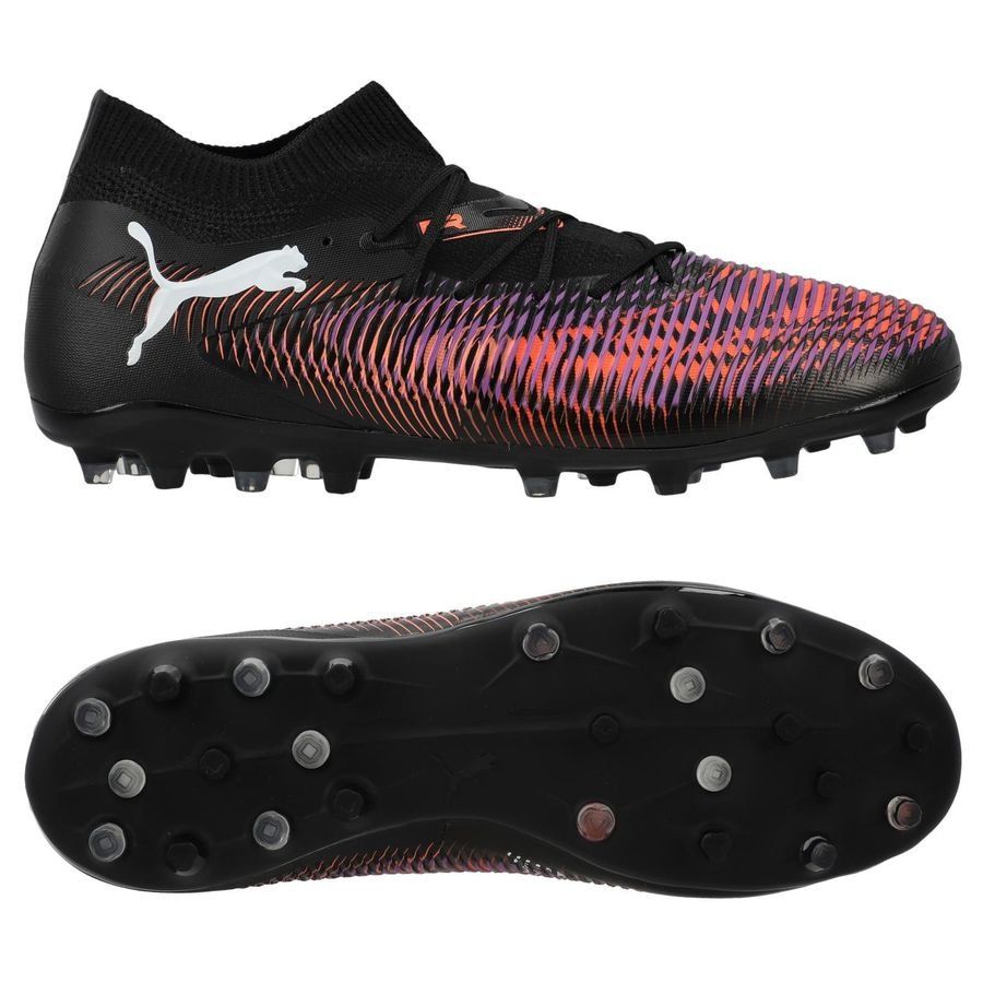 PUMA Future 8 Match MG Unlimited - Noir/Blanc/Glowing Red