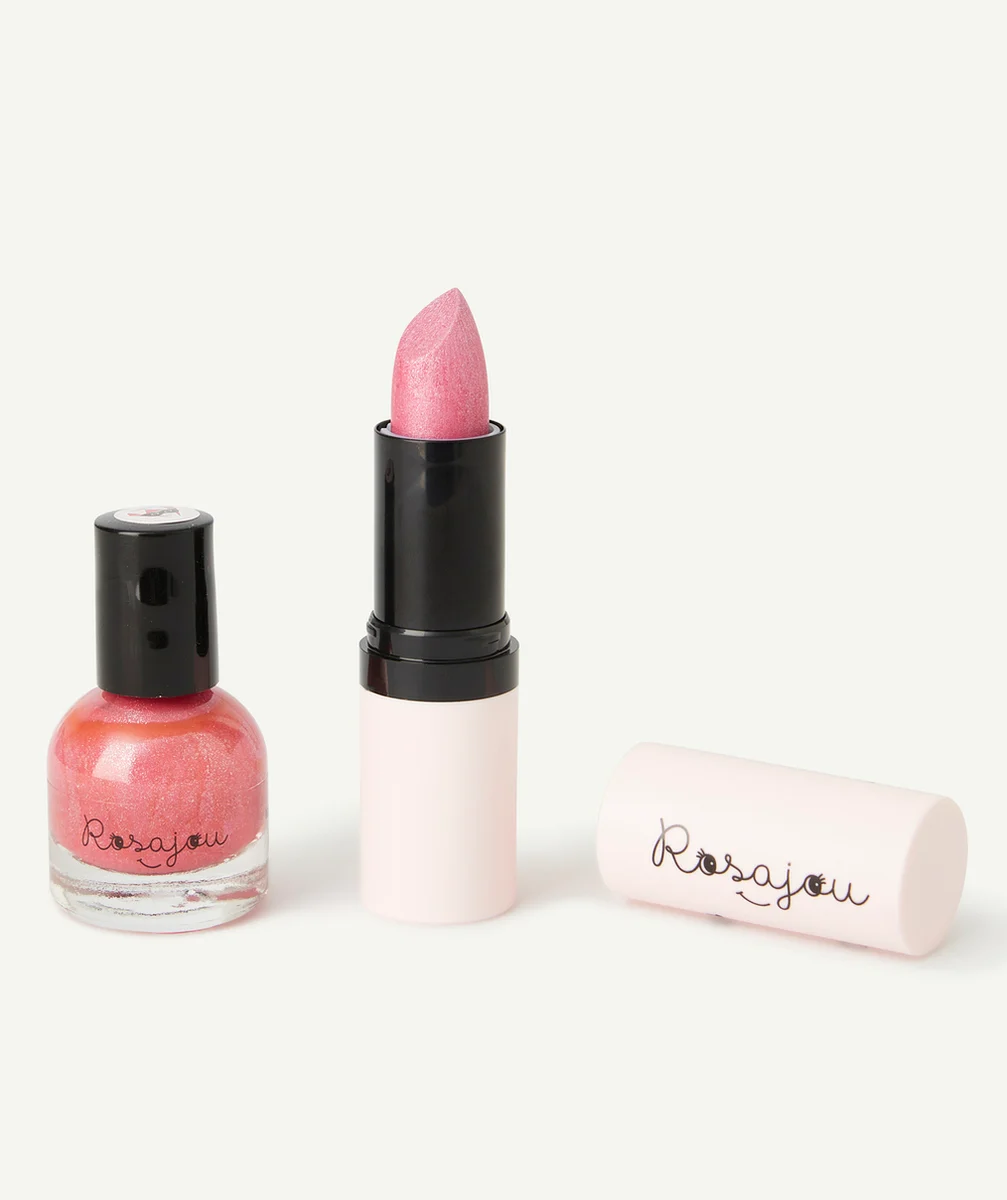 ROSAJOUROUGE À LÈVRES ET VERNIS ROSE RUBIS