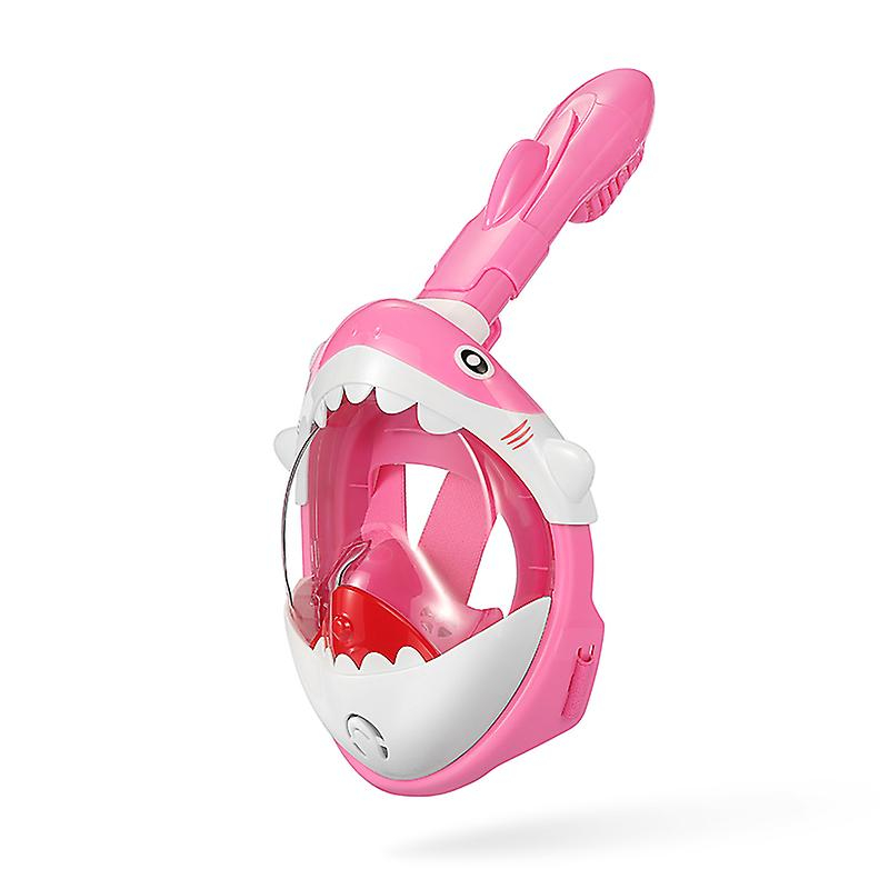 (Gr. XS) Hai Schnorchelmaske Anti-Leak Vollgesichts Unterwasser Maske inkl. GoPro Halterung - Pink