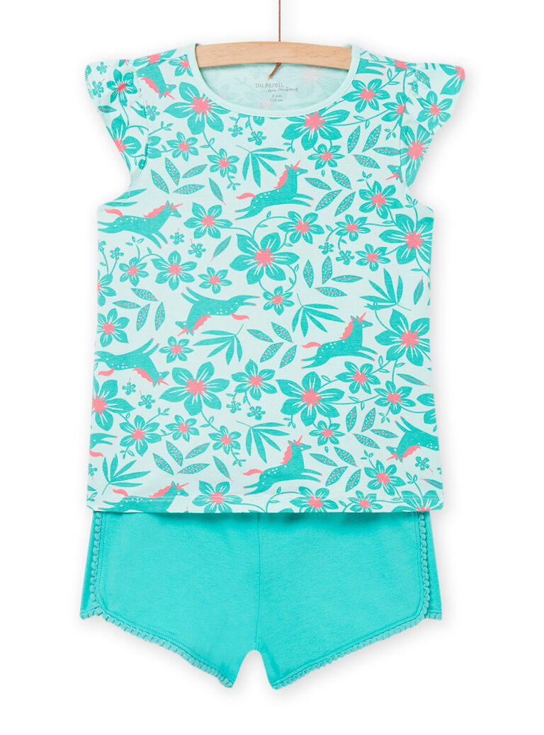 Pyjama bleu glacier enfant fille