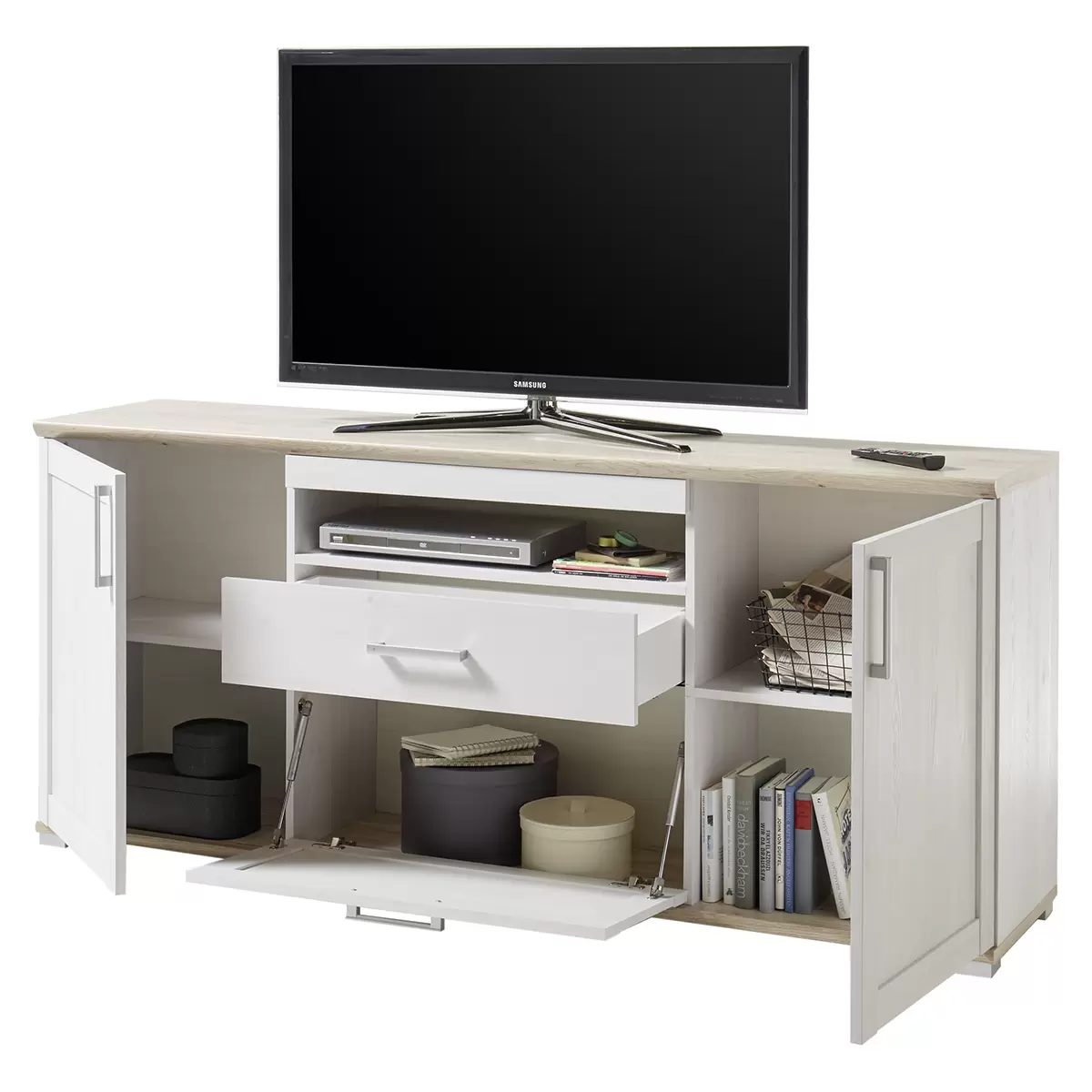 TV-Sideboard Romance beige,Eiche