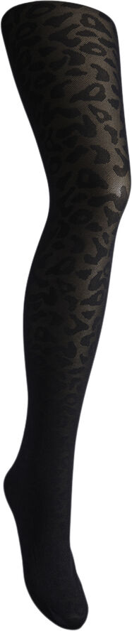 Pieces PCRABINE TIGHTS NOOS Black/black leo