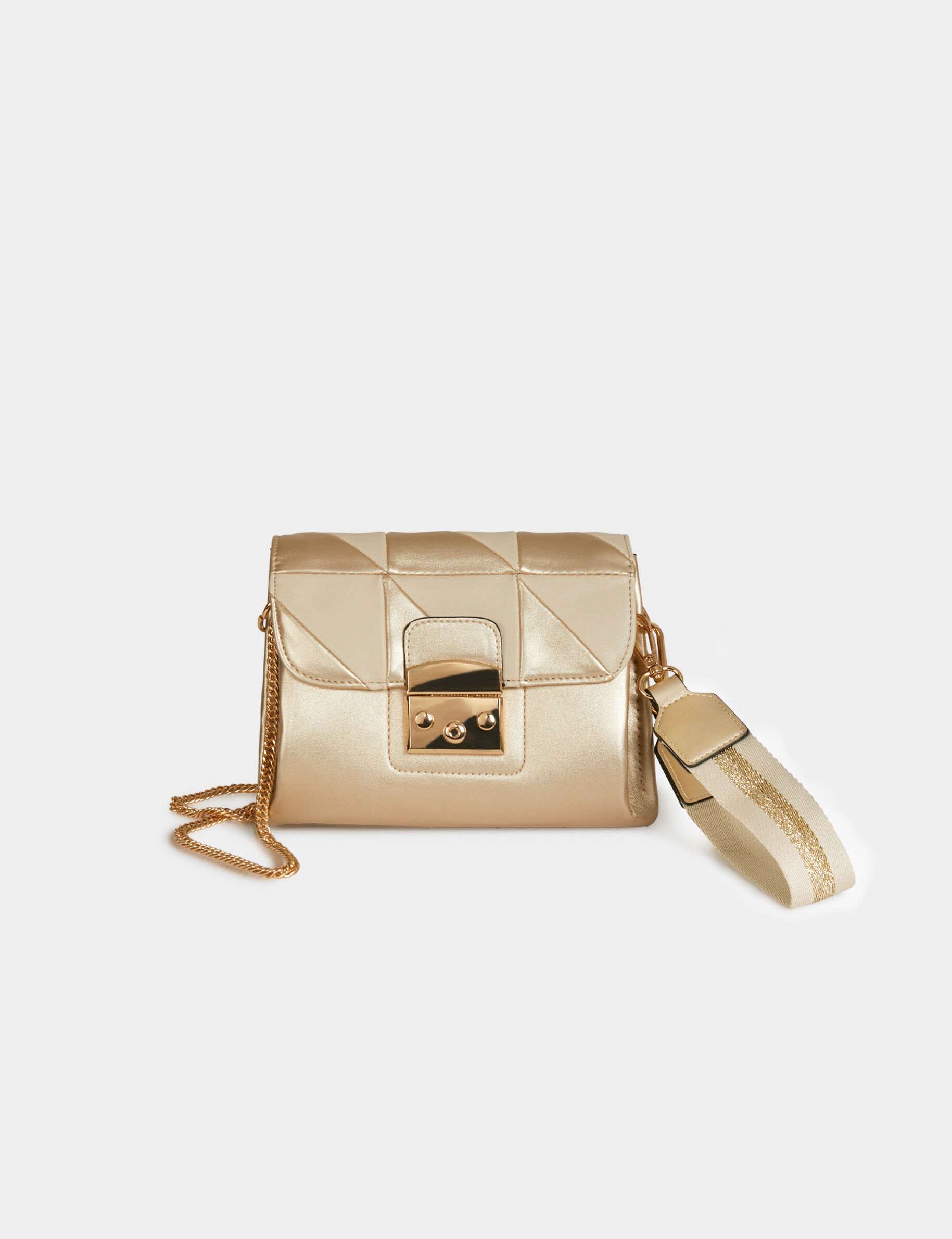 Sac pochette métallisé dore femme - dore