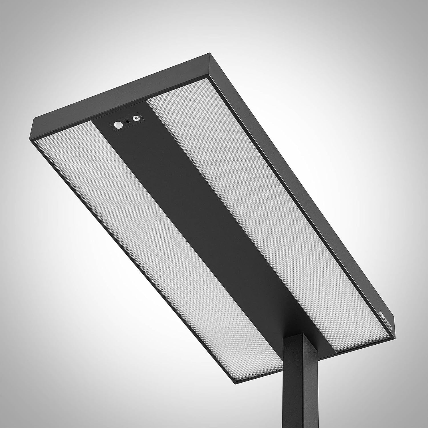 Arcchio LED Büro Stehlampe dimmbar, Bewegungsmelder Tageslichtsensor Bürolampe Up and Down 8000lm 4000K Standleuchte Deckenfluter Home Office
