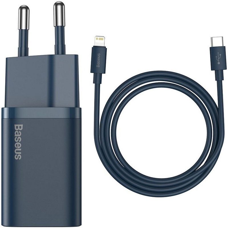 Baseus Snellader 20W PD - 1 Meter Kabel - Blauw