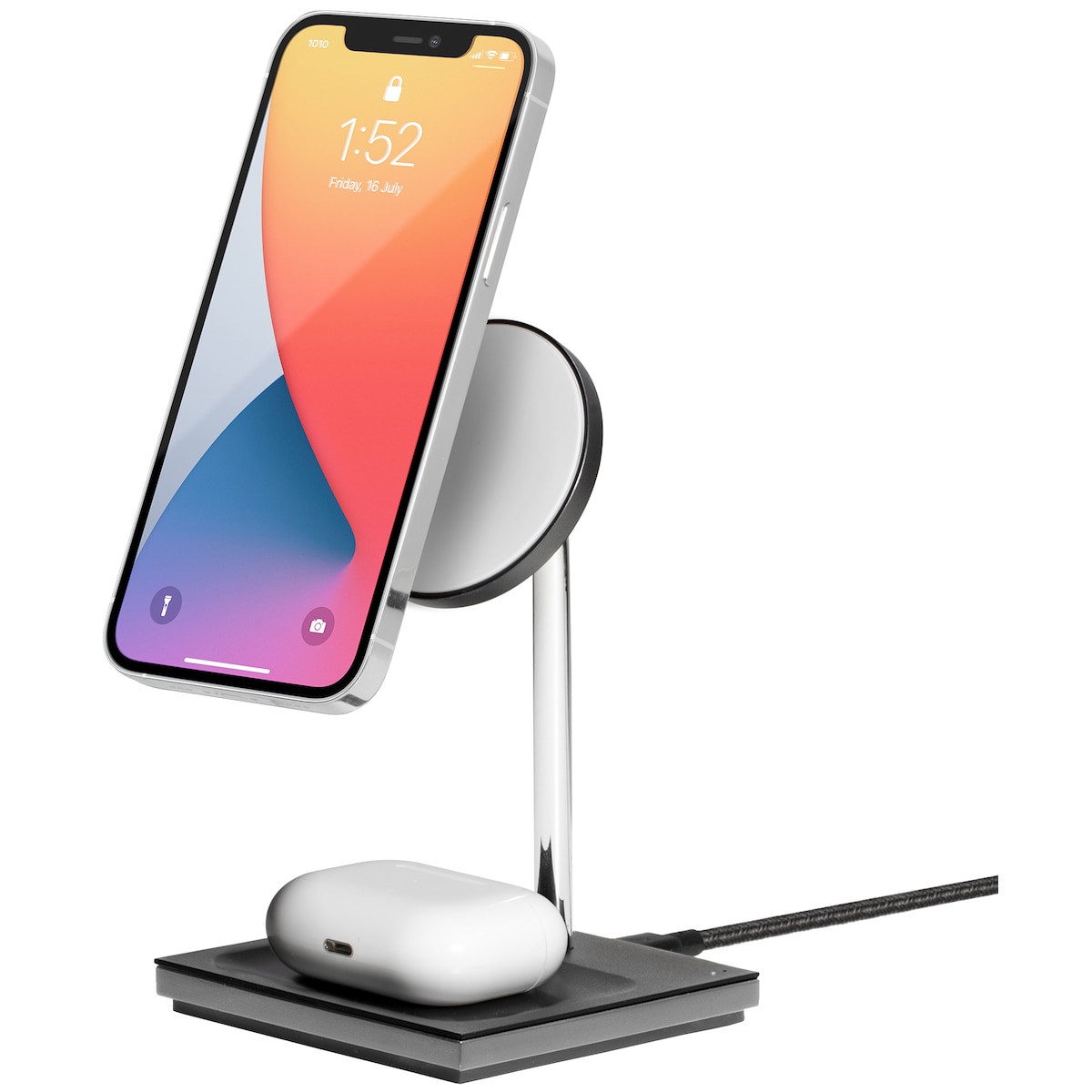 Native Union Snap 2i1 MagSafe trådløst ladestativ (sort)