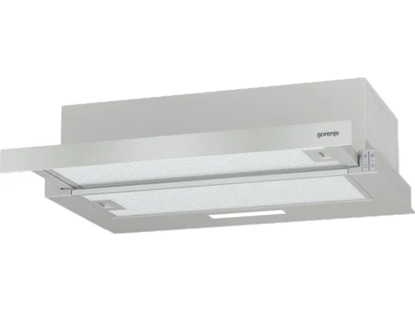 Gorenje Essential TH62E3X - Hætte - teleskopisk - bredde: 60 cm - dybde: 30.6 cm - udtrækning og recirkulation (-) - rustfrit stål