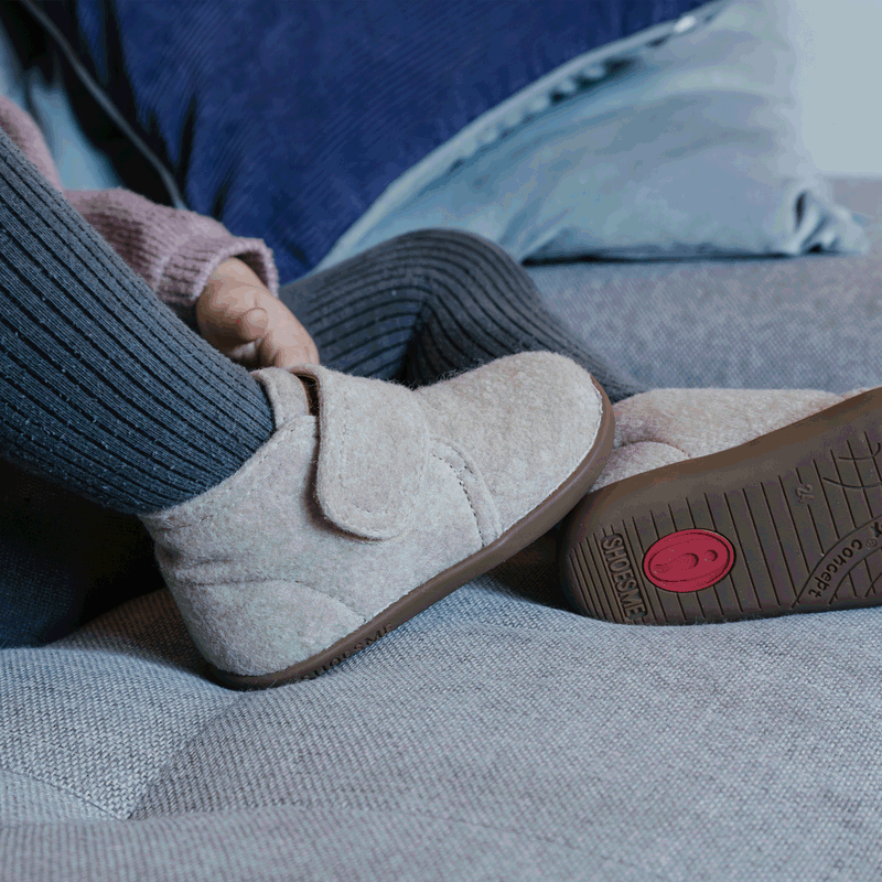 Shoesme beige Filzpantoffel