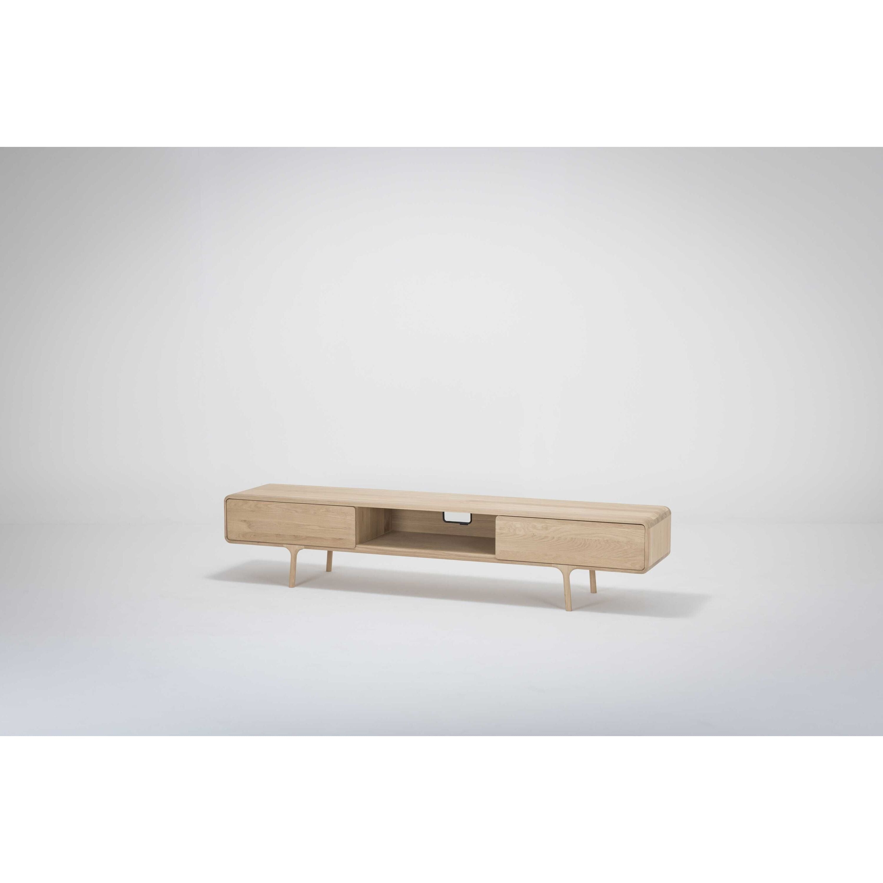 Fawn lowboard tv-meubel 2 lades 220x45 whitewash