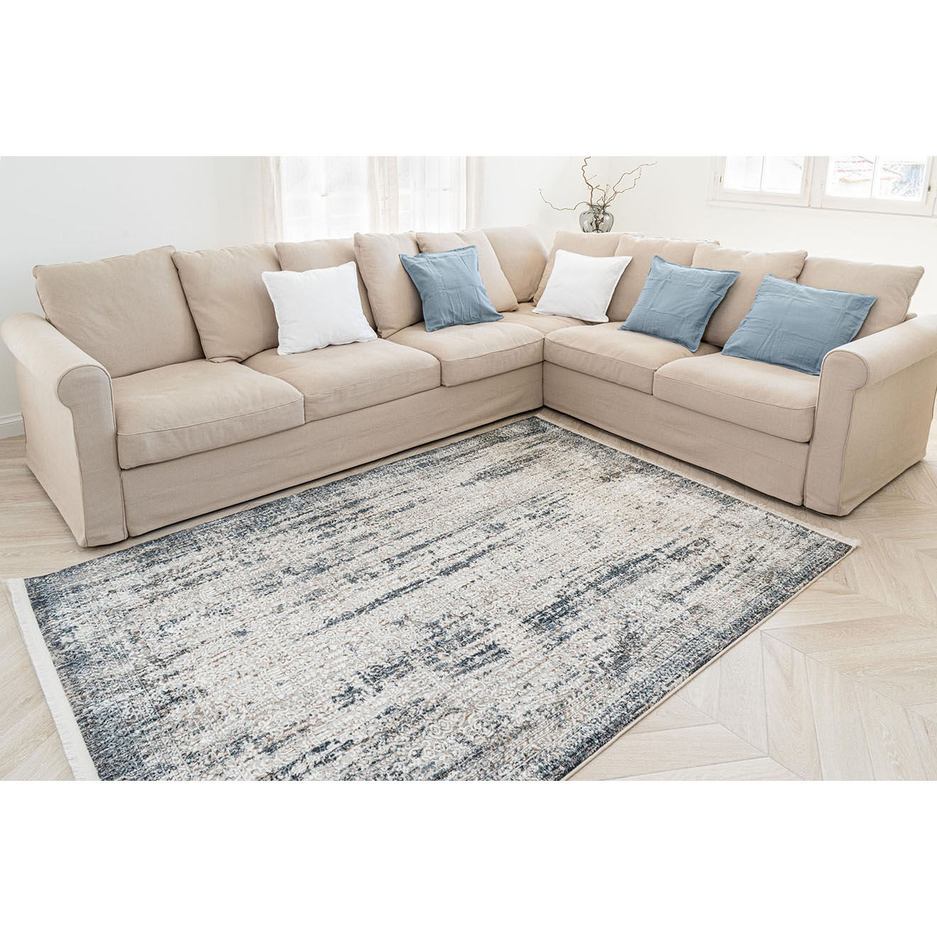 Nazar Rugs Tapis Kapadokya 160 bleu - 80x150 cm