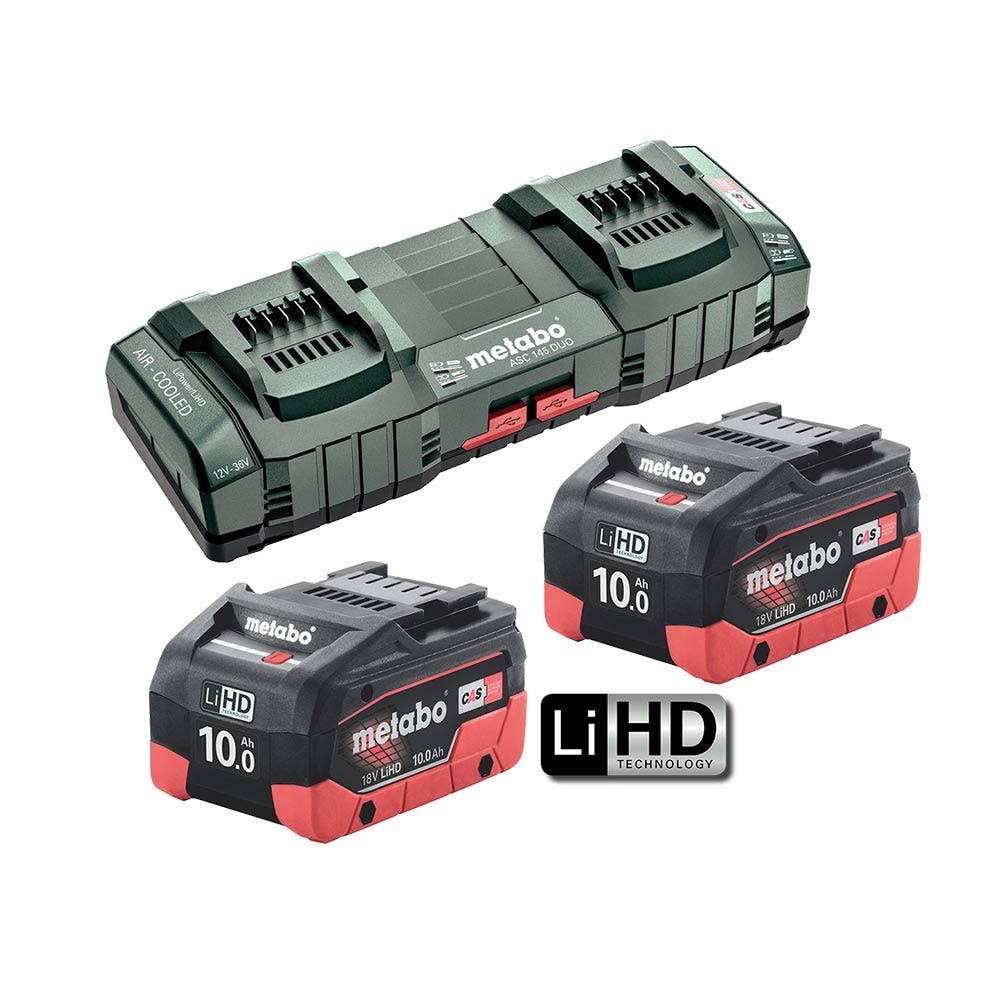 Kit Inicial de Carregador Rápido Duo METABO 10.0Ah AU62749810