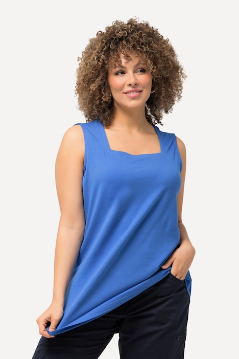 Longtop, Classic Fit, Carree-Ausschnitt, ärmellos
