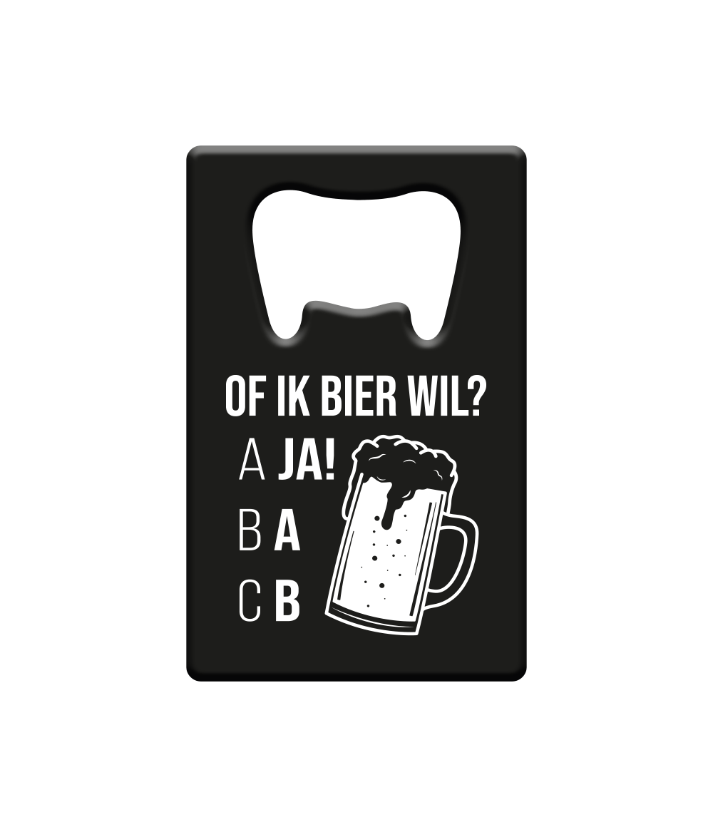 Zwarte Bieropener Bier?
