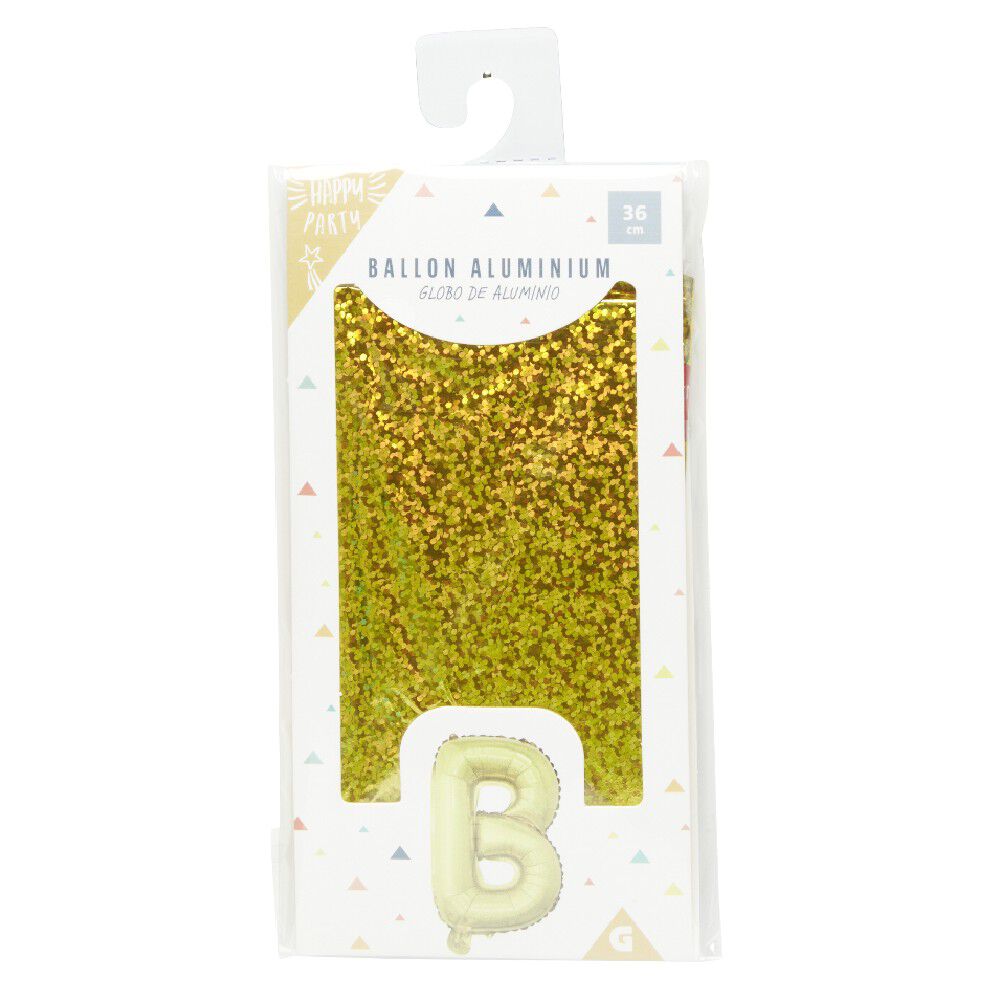 Ballon forme lettre B, aluminium