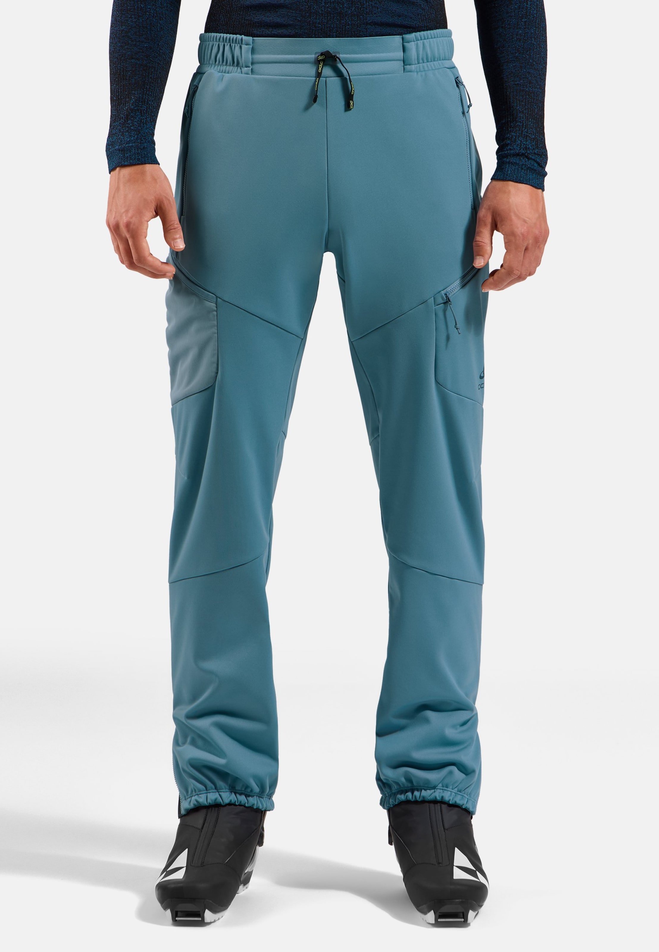 Winddichte Zeroweight X-Warm Langlaufhose in provincial blue
