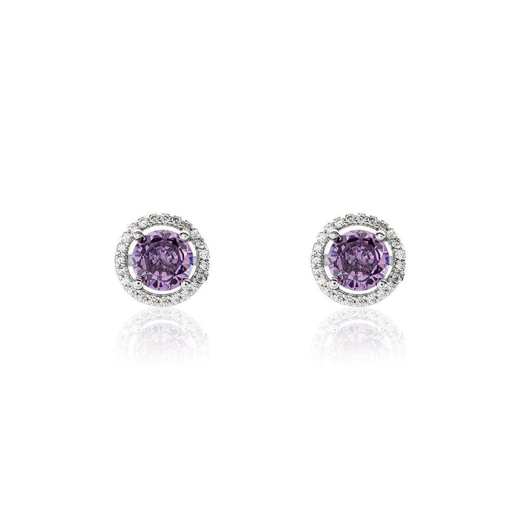 Boucles D'oreilles Puces Rio Argent Blanc Oxyde