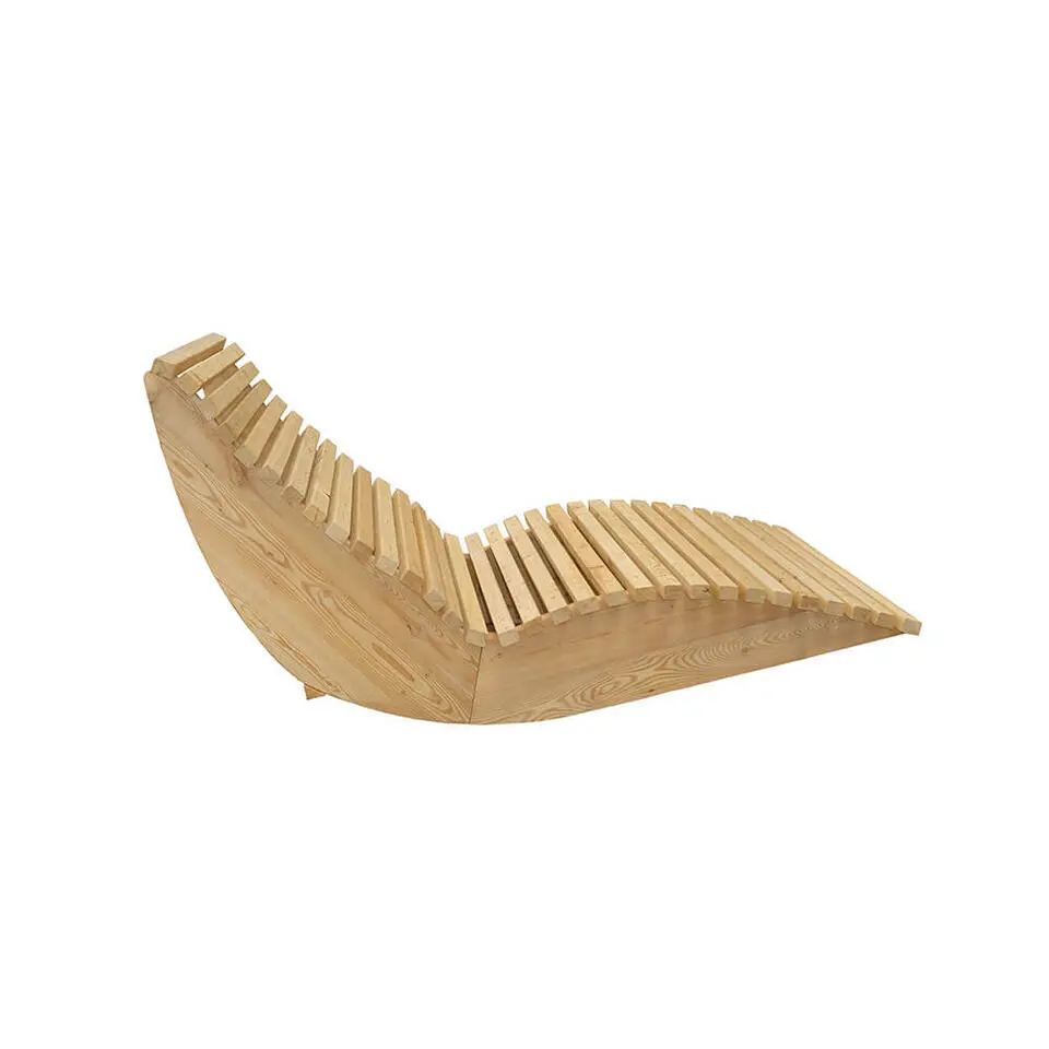 HOME DELUXE Wave houten ligstoel WOLGA - 120 cm