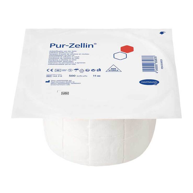 Pur Zellin 4x5 cm unsteril Rolle zu 500 St., 1 St
