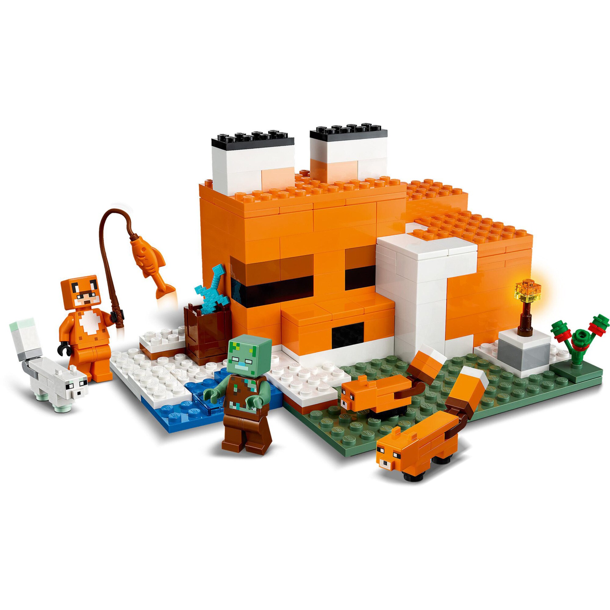 LEGO Konstruktionsspielzeug Minecraft Die Fuchs-Lodge