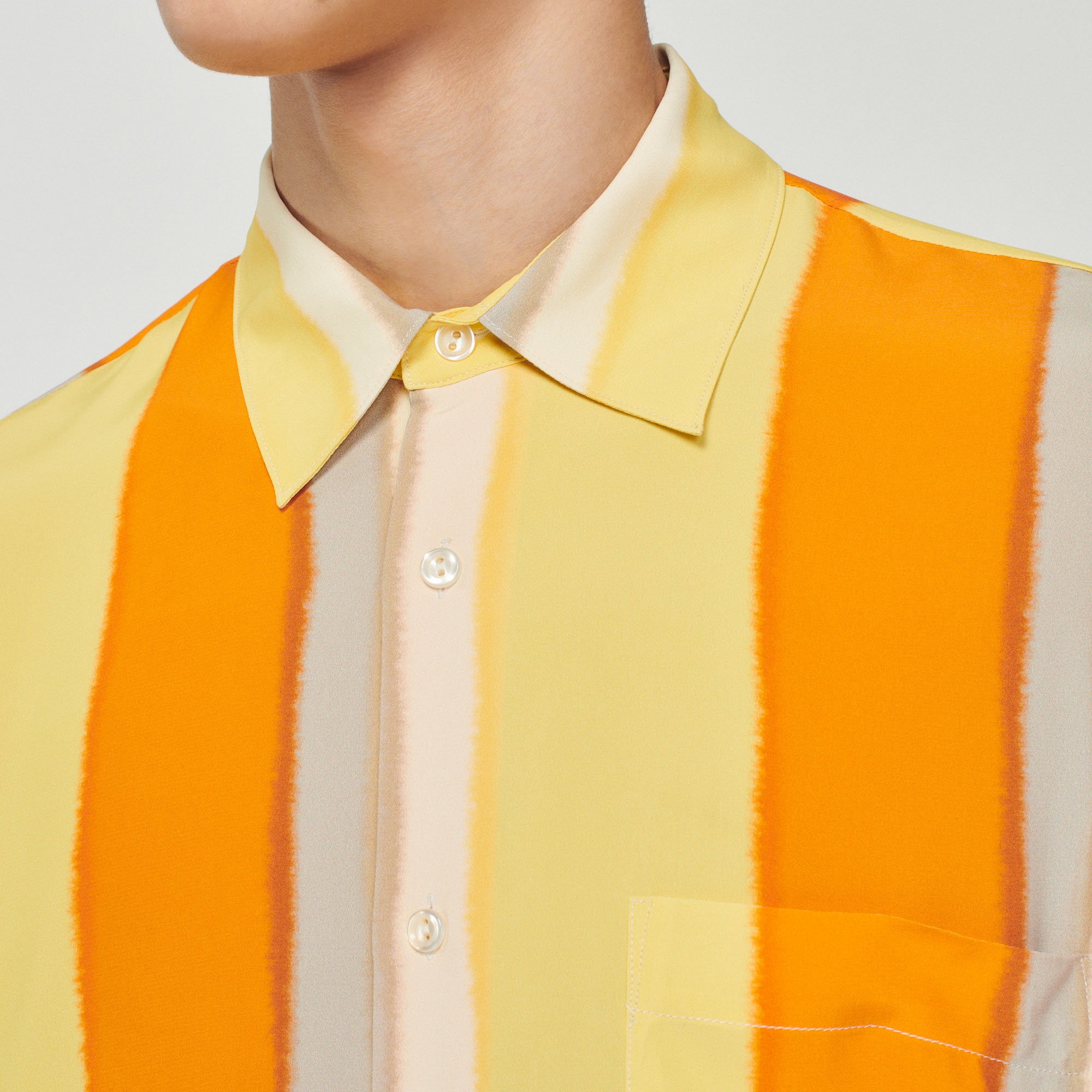 Chemise fluide rayee manches longues