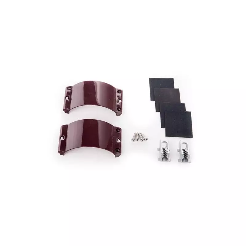 Kit palan UNIFIBER 2x Clamcleat CL244/S1 Aubergine Strap, 4x Screws, 4x Rubber