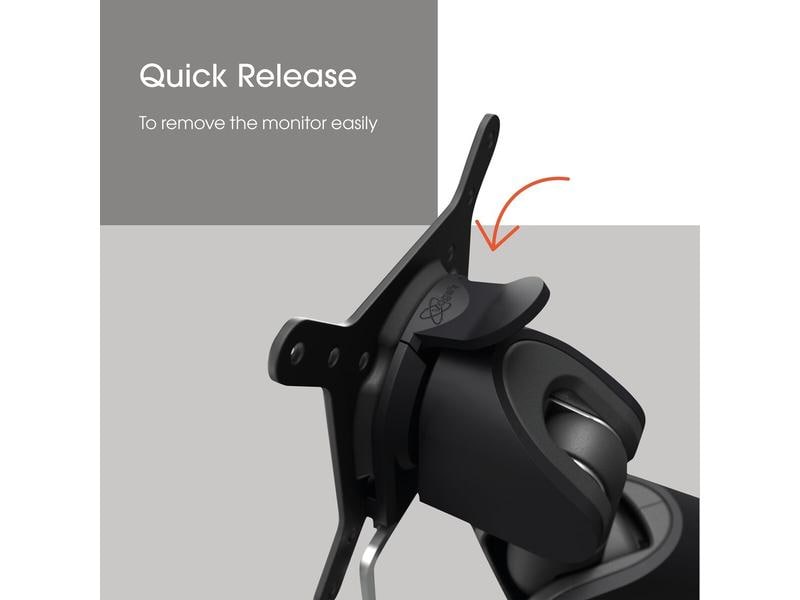 Vogel's Tischhalterung Momo 2137 Motion bis 20 kg – Schwarz Ergonomische Monitorhalterung für jeden Arbeitsplatz