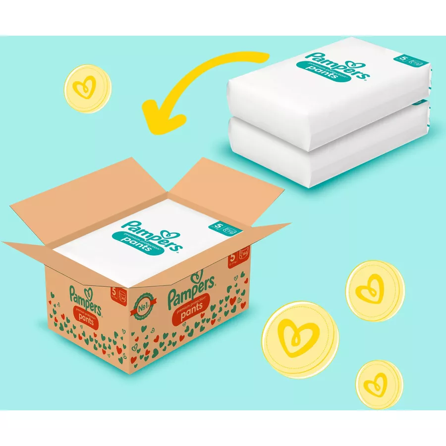 Pampers Premium Protection Pants, Gr. 5, 12-17kg, Monatsbox (1x 144 Windeln)