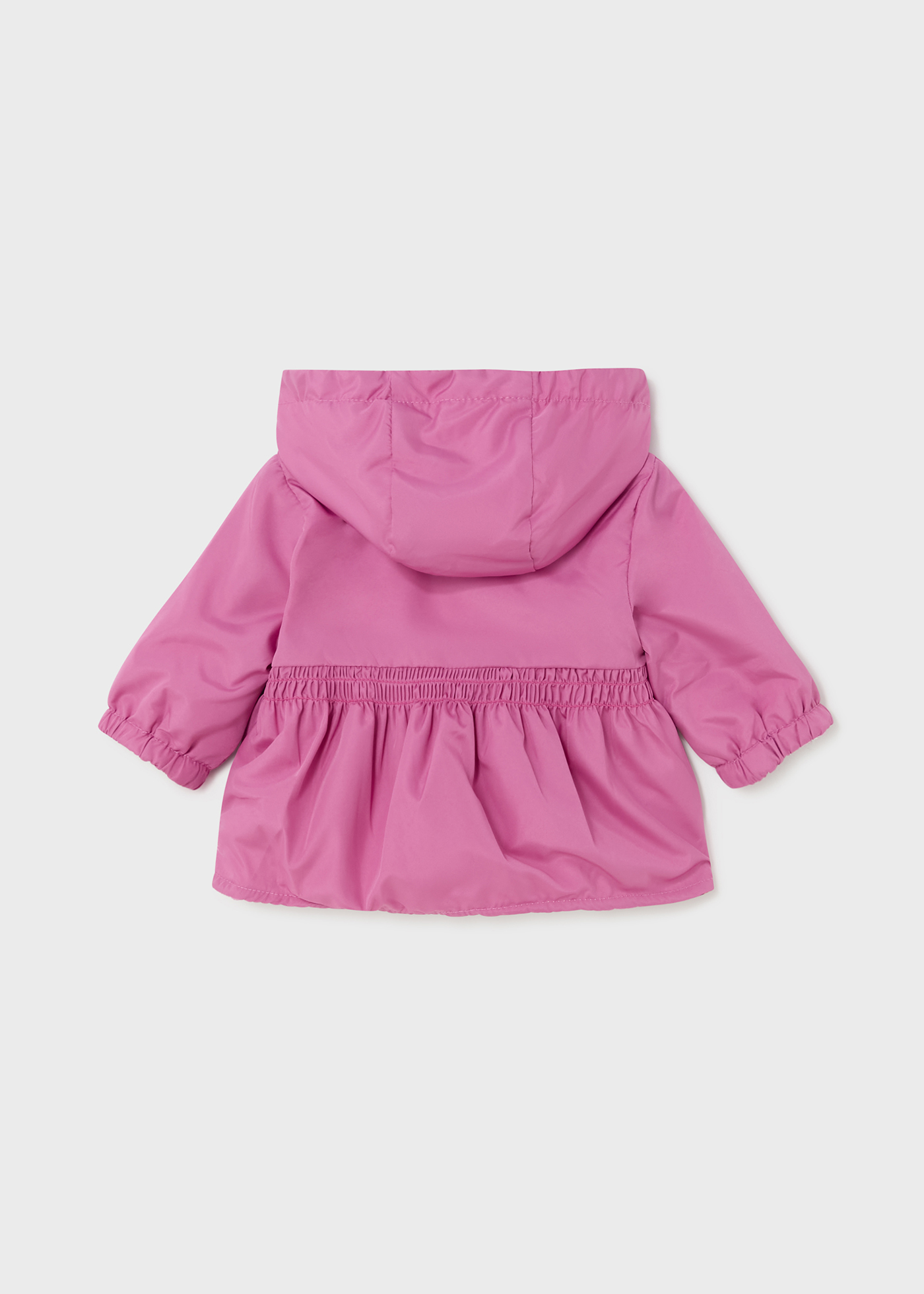 Jaqueta corta-vento reversível para recém-nascidos, rosa bebê