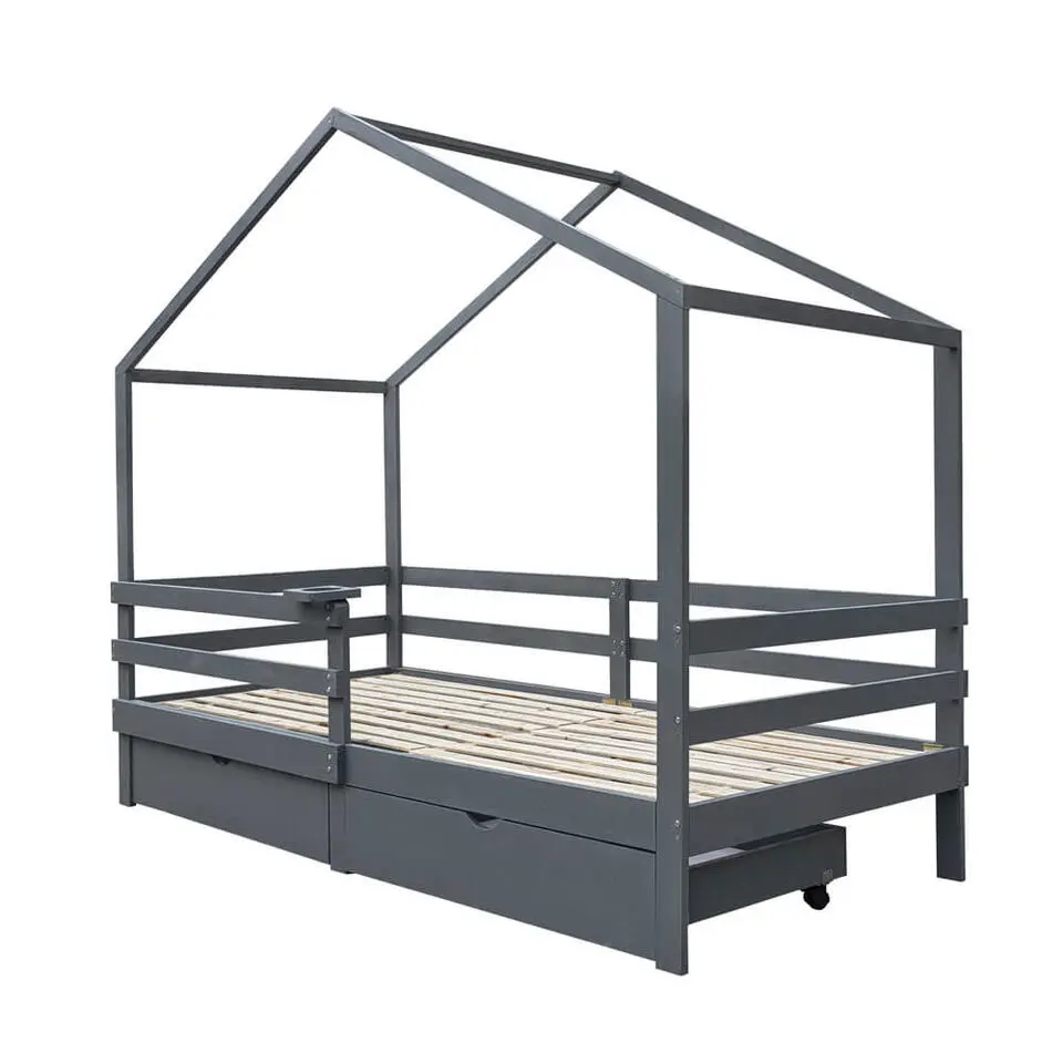 HOME DELUXE kinderbed WOLKENLAND grijs met lades