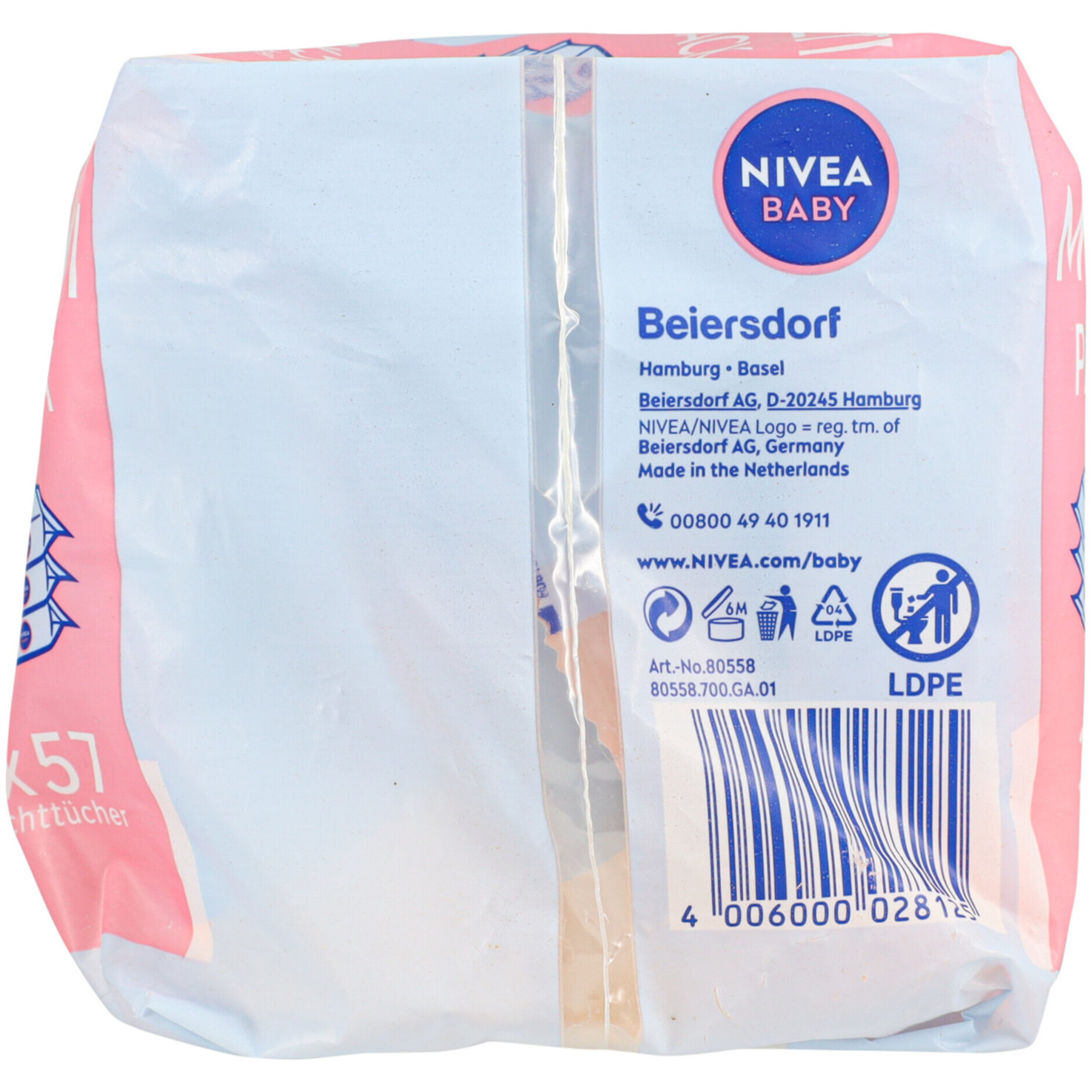 Nivea Soft & Cream Feuchttücher Trio 171 Stück