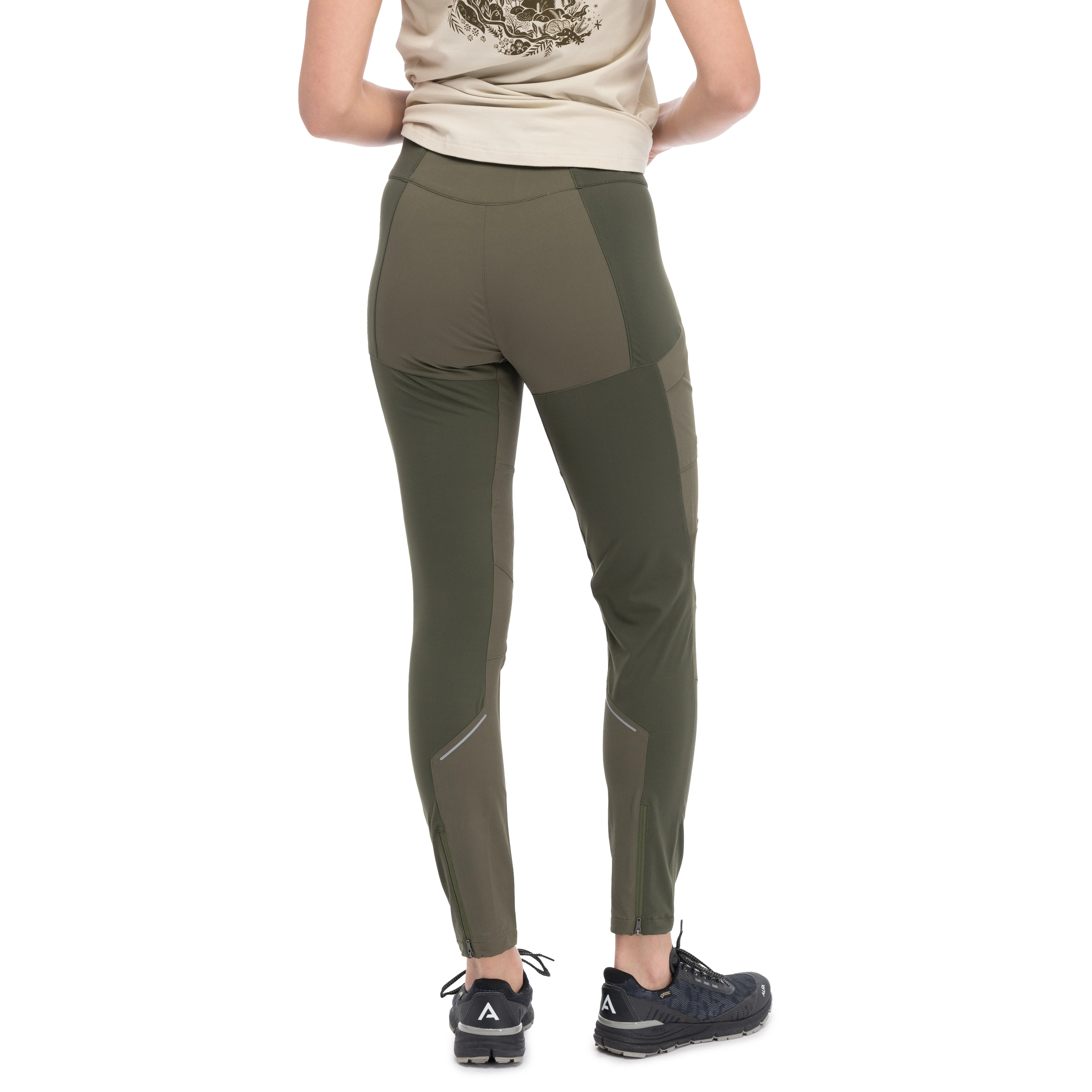 Fløyen Original Tight Pants Women Dark Green Mud
