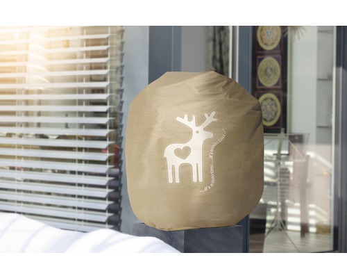 FloraSelf winterdecoratiekap Protect XL 1,1x1,1 m beige 50g/m2