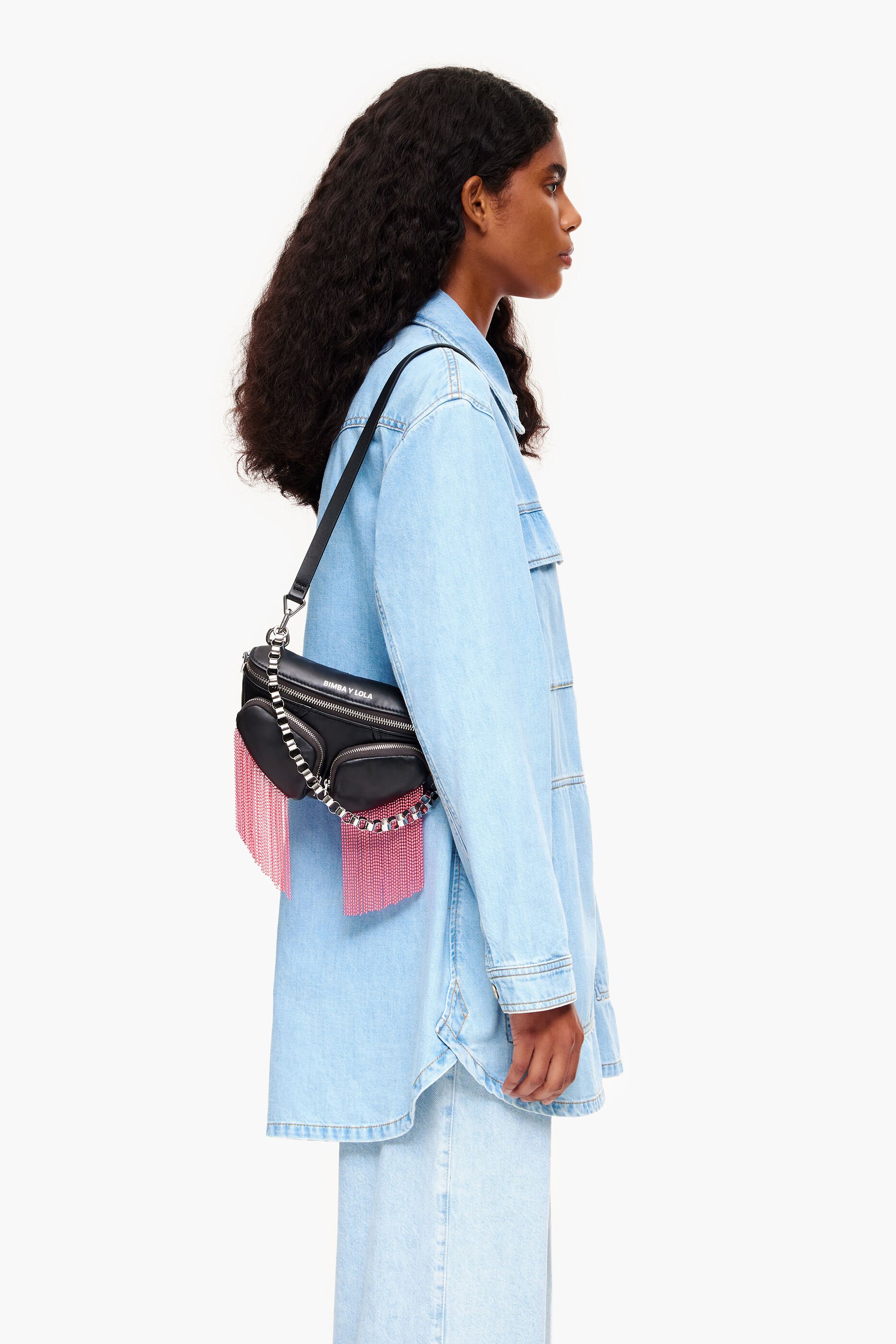 Pochete Pocket XS em couro preto