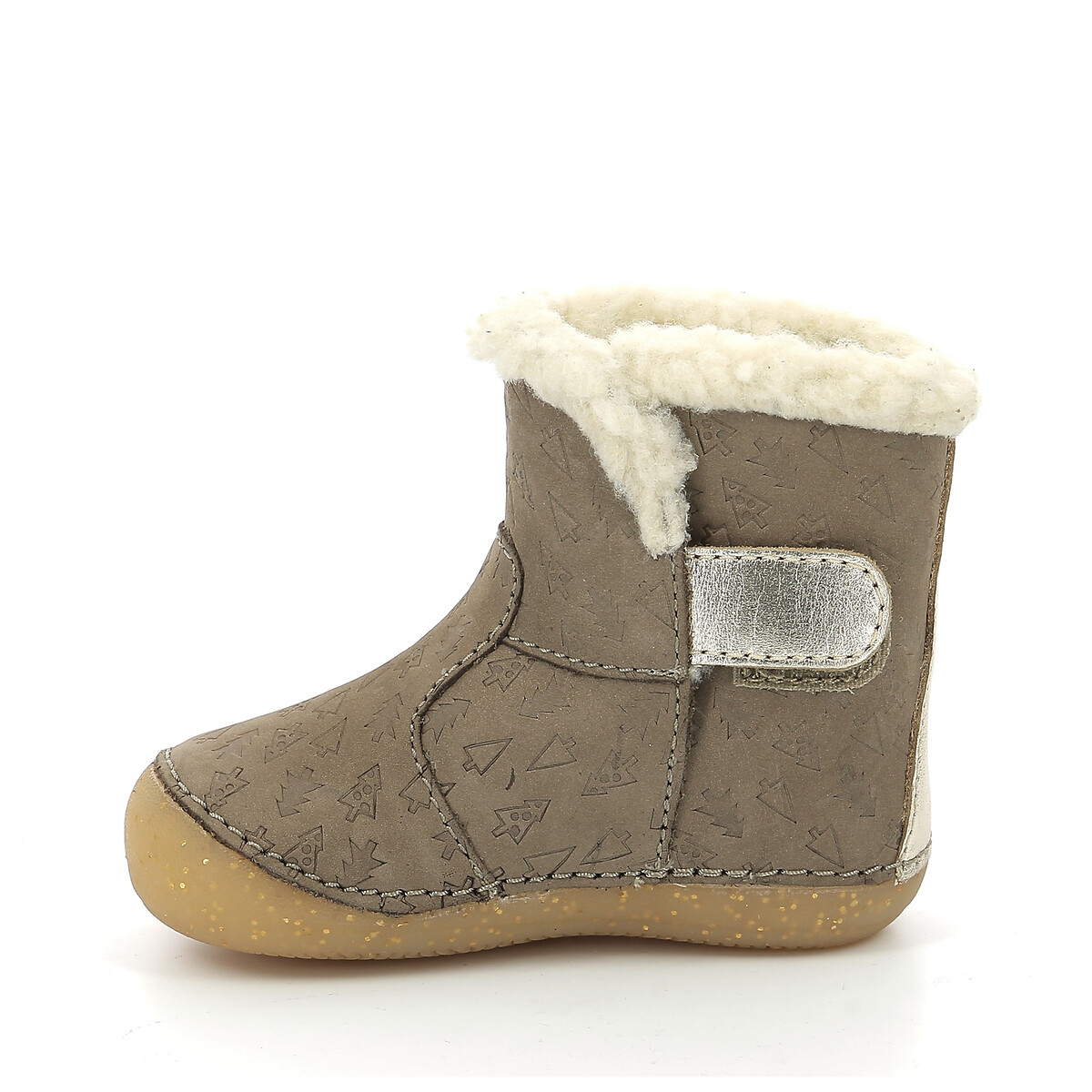 KICKERS<br>Botas de couro forradas So Windy, sola flexível