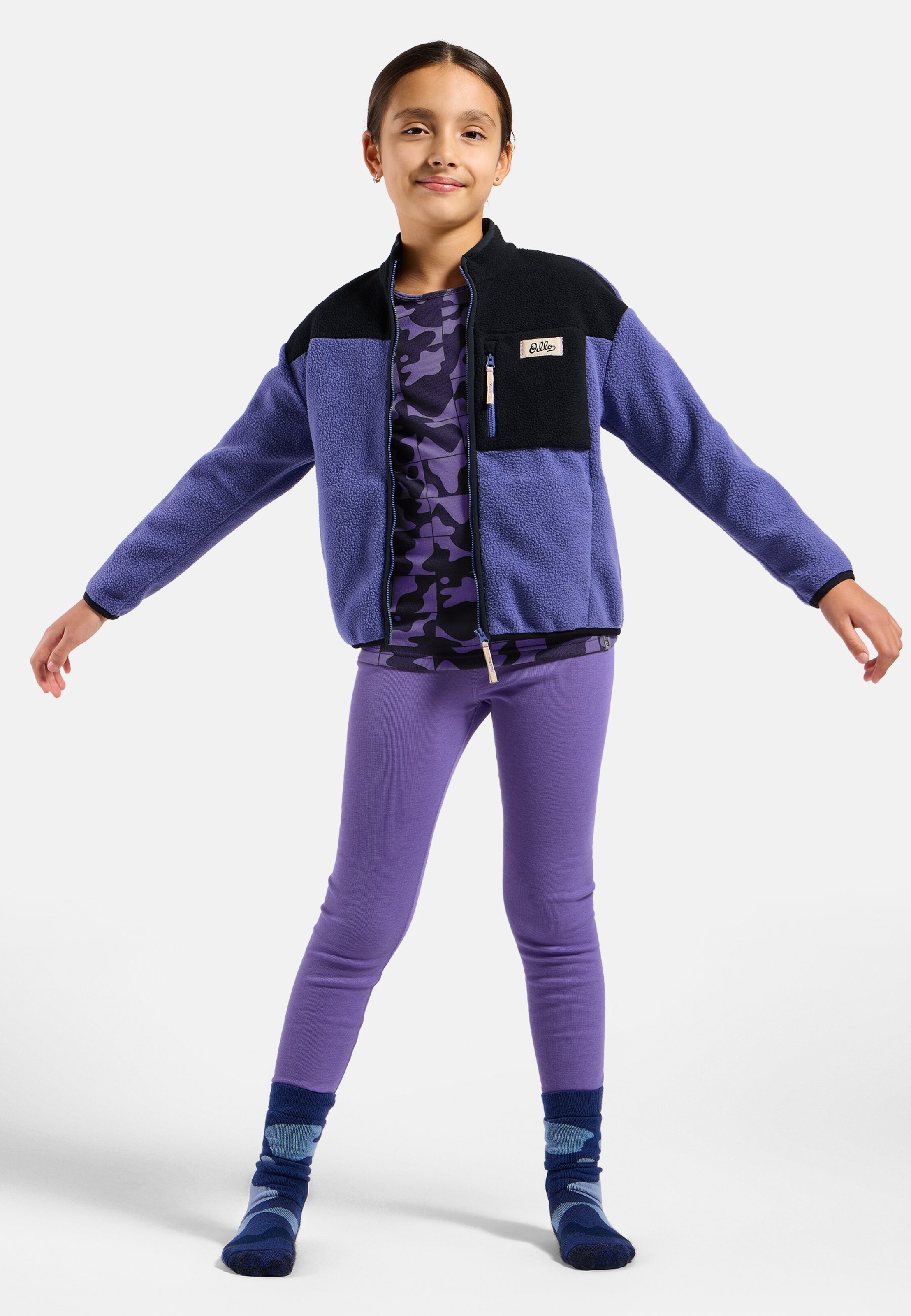 Active Warm Kids Leggings in afterparty.