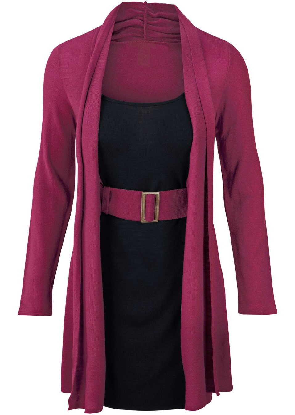 Robe en maille avec ceinture