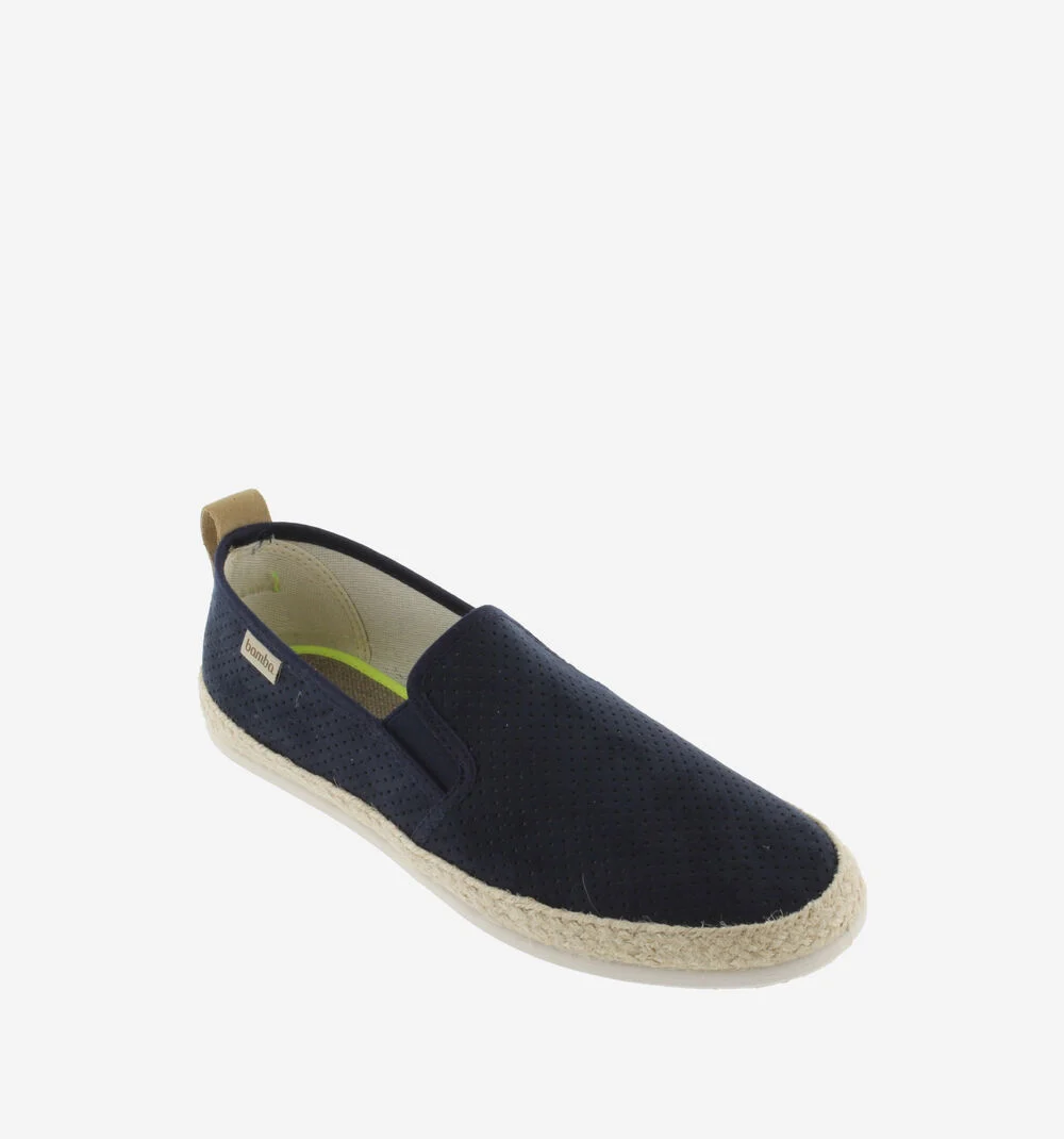 ANDRÉ ÉLASTIQUES IMITATION SUÈDE PIQUÉE Espadrilles pour homme MARINO